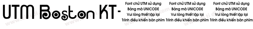 UTM Boston KT字体转换